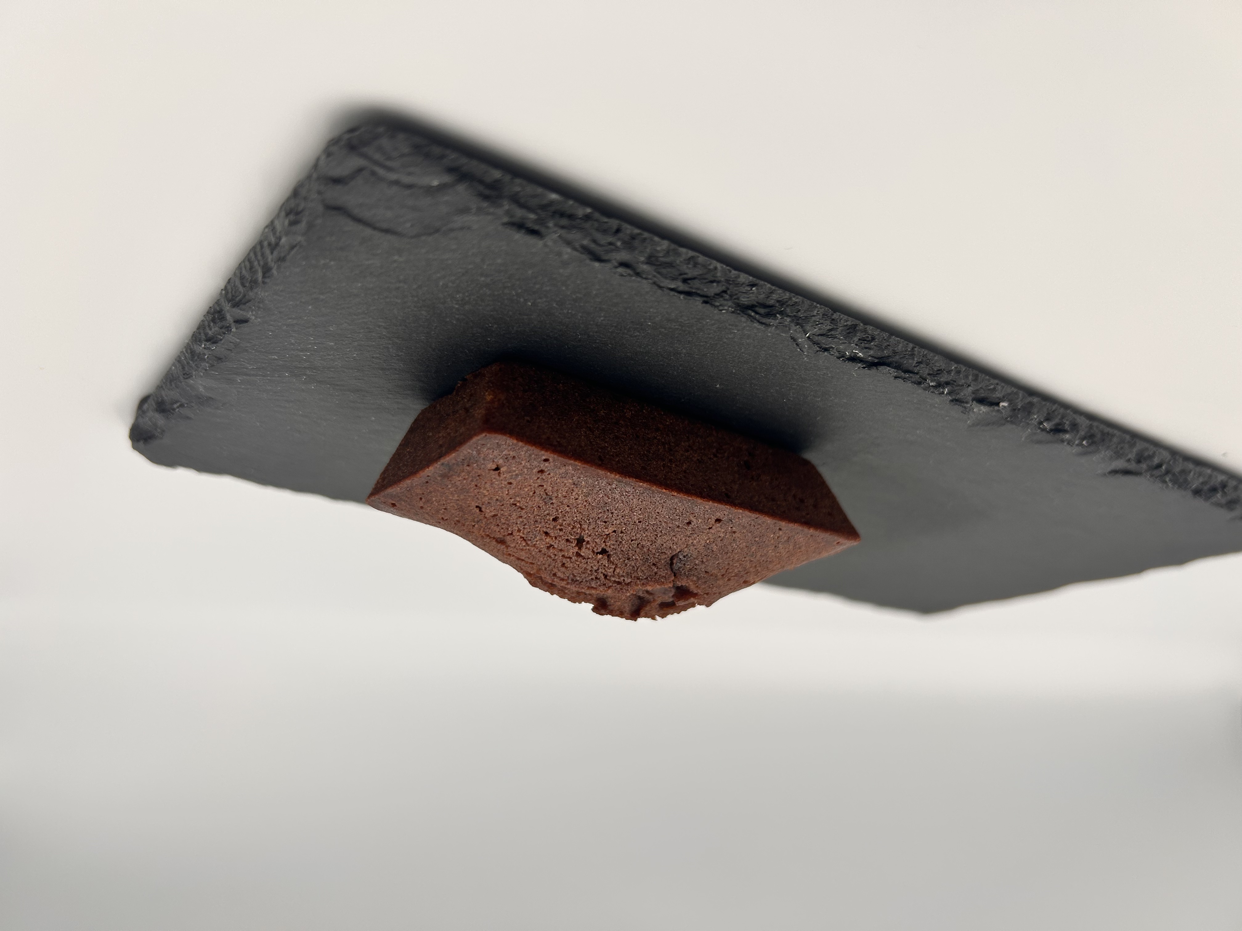 Chocolate financier with dark crumb